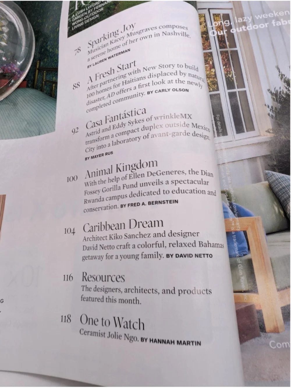 Architectural Digest Magazine May 2022 - Kacey Musgraves